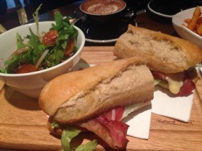 Bacon n cheese baguette w/ salad - 灣仔的Mansons Lot