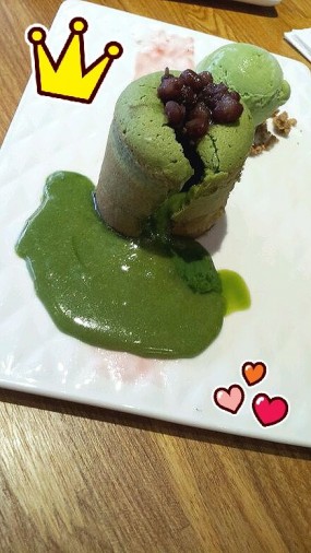 綠茶心太軟伴綠茶雪糕 - 旺角的Next Station Dessert