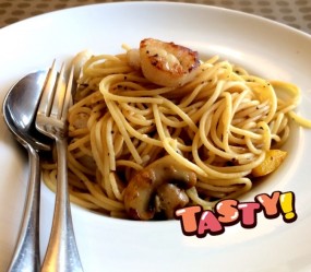 香蒜帶子炒意粉 - 上環的Pasta PaPa