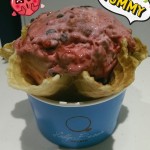 love frozen berries mixed in wild berry gelato...not greasy at all