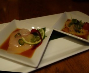 scallop sashimi,hamachi sashimi  - 尖沙咀的NOBU InterContinental Hong Kong