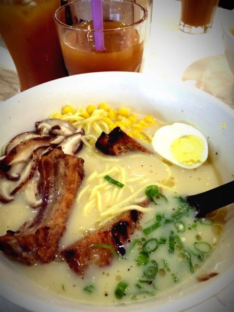 miso soup pork rib soup noodle - new item!