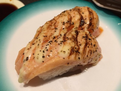 火炙芝士三文魚壽司 - 元気壽司 genki sushi in causeway bay hong k