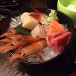 Sashimi is fresh and the shrimp is huge