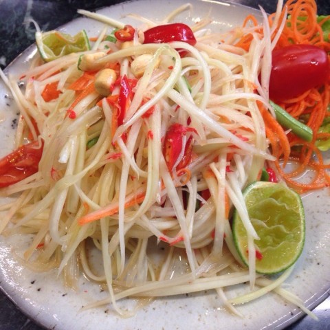 lunch set - green papaya salad - good