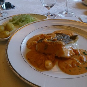 Pan Seared Sea Bass Fillet with Marquis Sauce - 跑馬地的雅谷餐廳