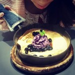 ＊沖繩紫薯黑豆pancake ($87+10%)：紫薯既顏色永遠都係咁誘人lol 個pancake上，面淋左少少honey，食落甜甜地又好香蛋味。不過比較薄&個人黎講都係鐘意平時多d麵粉果種:)