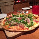 Enjoy Parma ham in each slide of pizza