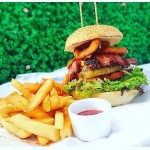 challenge your self to eat this burger. 